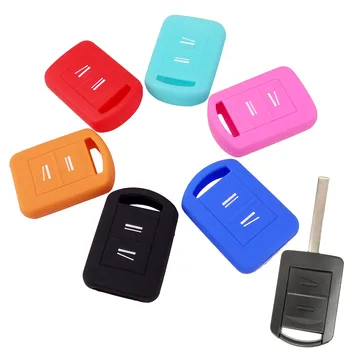

2 Button Silicone Key Cover Fit For Vauxhall Opel Corsa C Agila Combo Van Meriva Tigra Remote Case Fob Holder Shell Protector