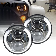 Yait For Nissan Patrol Y60 7inch 60W LED Headlight for Jeep Wrangler JK CJ TJ LJ