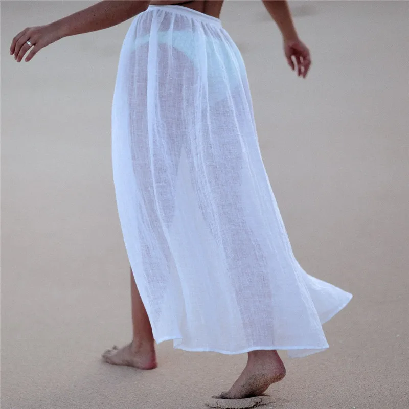 Bikinx, длинная белая пляжная юбка, накидка, сексуальный купальник, накидка, saida de, Пляжное платье, сексуальное бикини,, Женская туника, для женщин, sarong