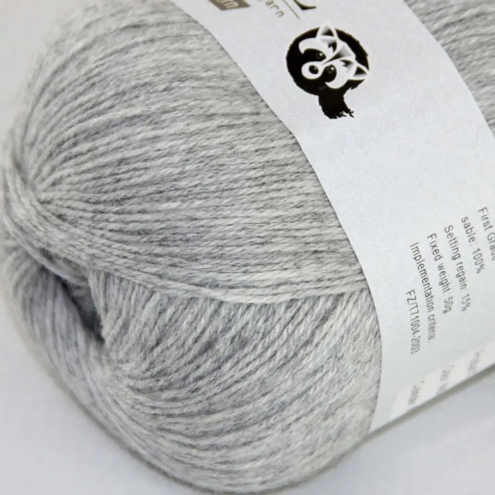 AIP Super Soft Pure Sable Cashmere Wrap Shawls Hand Knit Wool Crochet 50grx3 03 