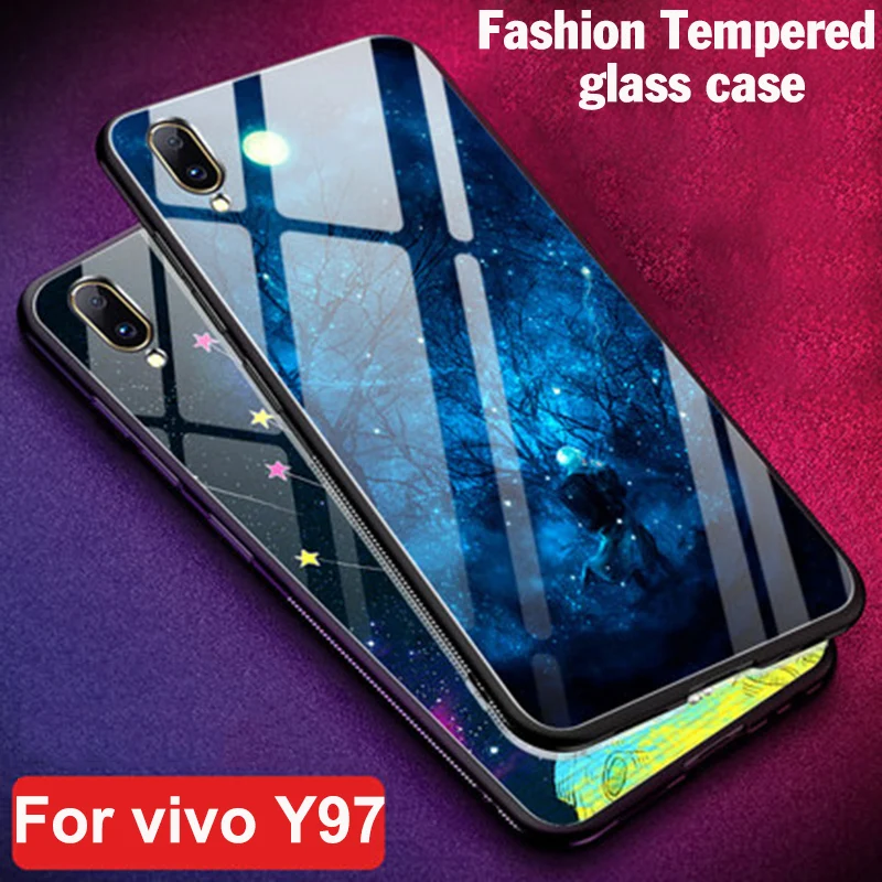 Чехол для телефона vivo Y97 чехол в стиле ретро с мультяшным рисунком из закаленного