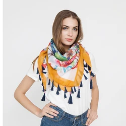 2019 new pashmina scarf for women Sun protection sunscreen Wool Scarf Western style Cherry print Bandana silk scarf 2019 new pashmina scarf for women Sun protection sunscreen Wool Scarf Western style Cherry print Bandana silk scarf