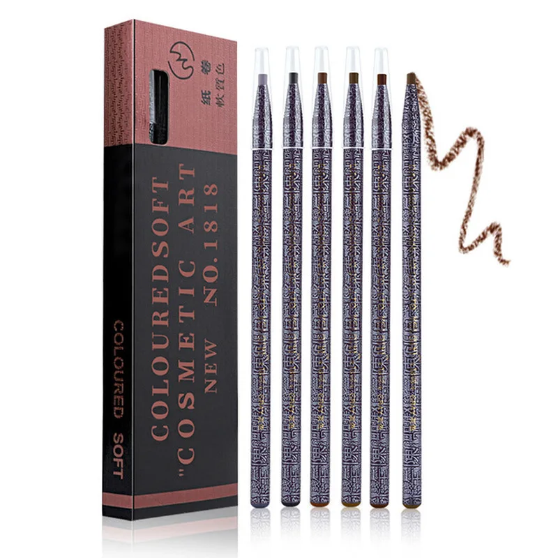 

5 Colors Eyebrow Pencil Waterproof Microblading Pen Long-lasting Eyebrow Enhancer Black Brown Easy Wear Eye Brow Makeup Tools