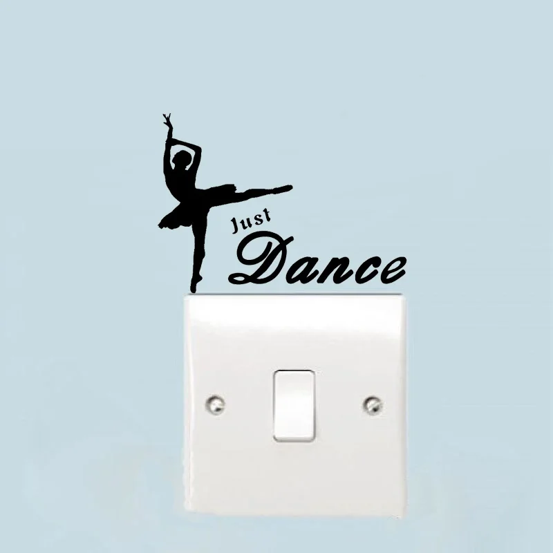 

Just Dance Dancing Fun Country Ballet Vinyl Switch Sticker Artistic Wall Stickers Home Decor Living Room A2115