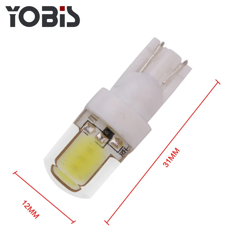 100 шт. светодиодный W5W T10 194 168 W5W COB 8SMD светодиодный стояночный Лампочка Авто тормоз с клиновым разжимом лампа CANBUS кремнезема яркий белый лицензионные лампочки