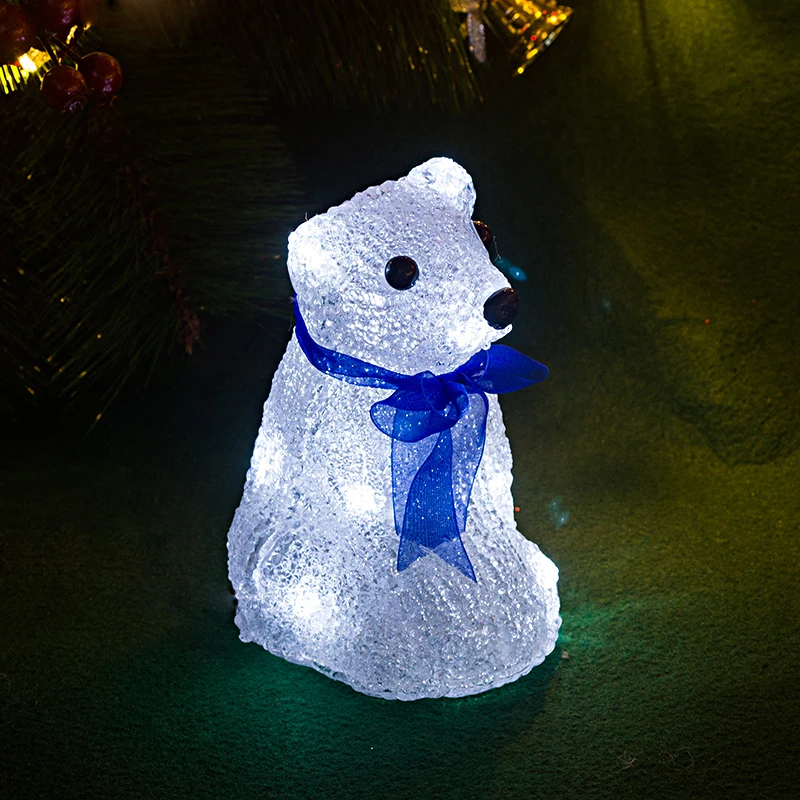 Батареи Led медведь светильник Рождественский орнамент полярный медведь светильник ing подарок украшения дома Рождественский светильник s; домашняя одежда; Рождественский дерево светильник s