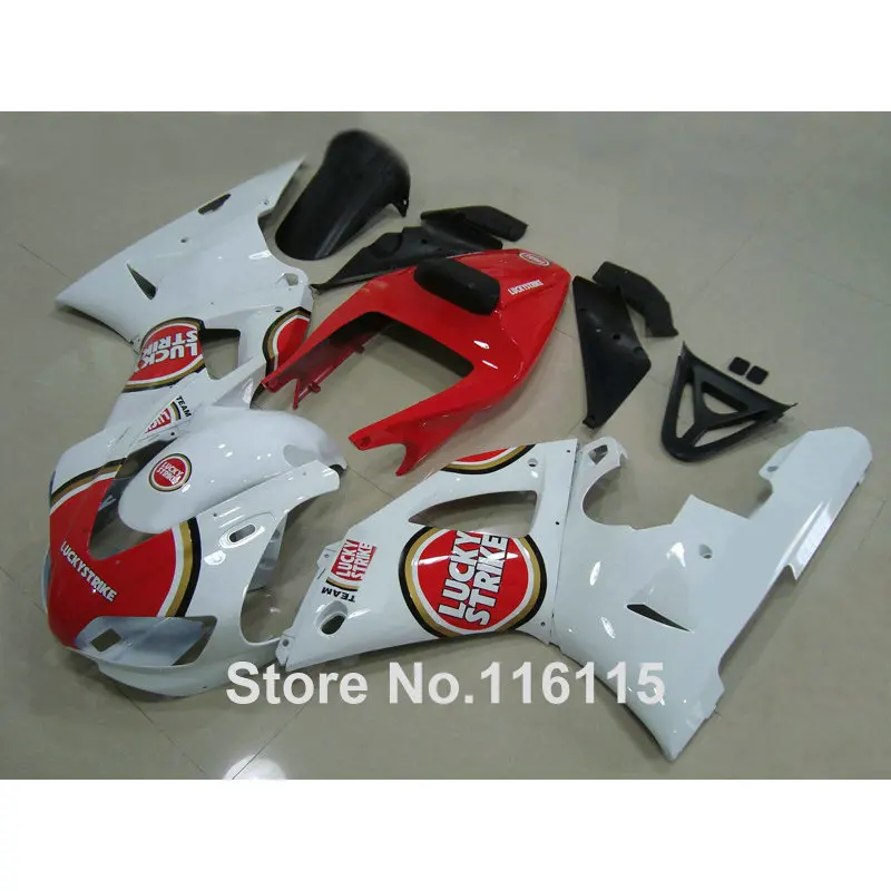 

Full injection fairing kit fit for YAMAHA R1 1998 1999 YZF R1 white red LUCKY STRIKE ABS fairings set YZF-R1 98 99 1240