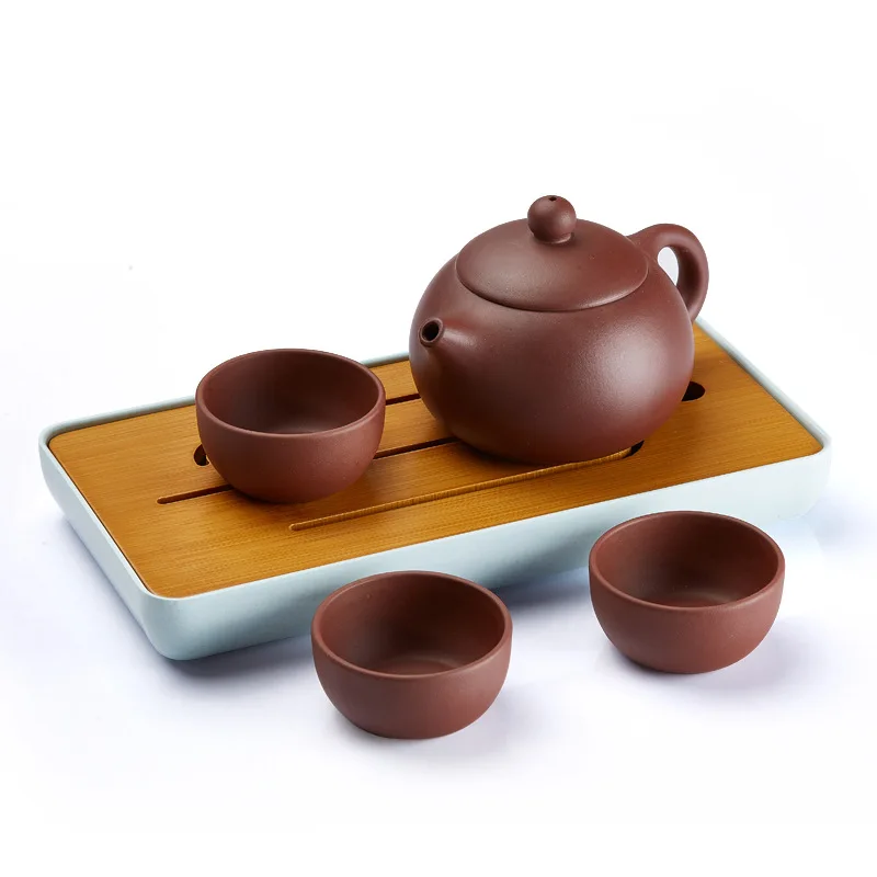  Yixing Zisha tea set tea tray car loaded office portable travel kung fu teapot tea set gift