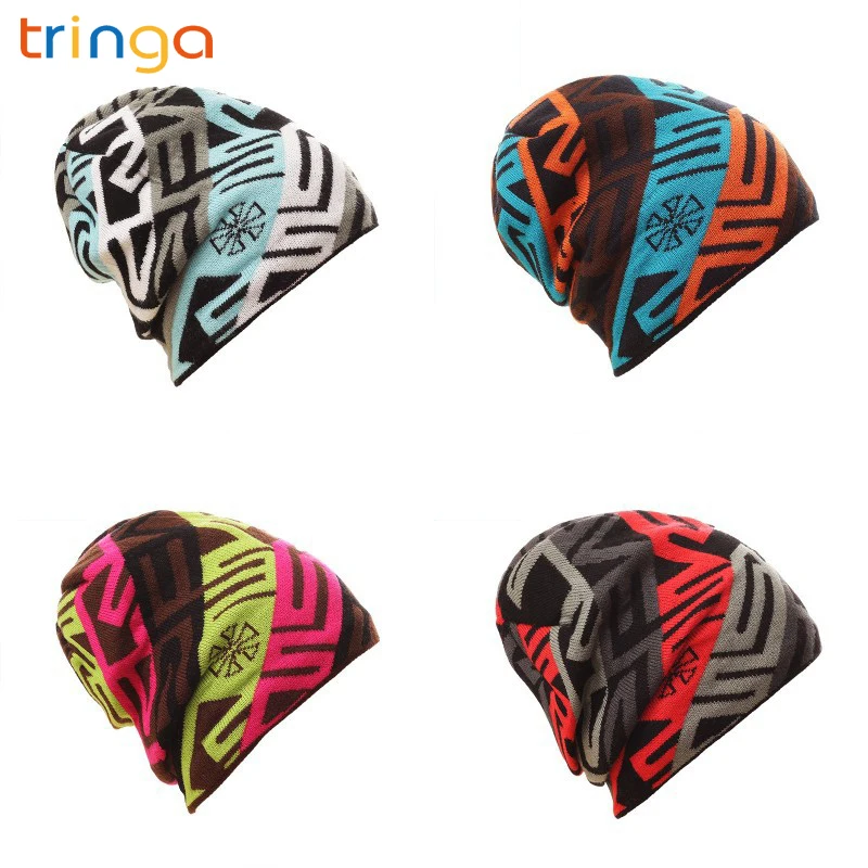 

2020 New Men And Women Outdoor Snow Cap Street Hip Hop Turban Windproof Warm Knit Hat Running Mountaineering Snowboard Cap