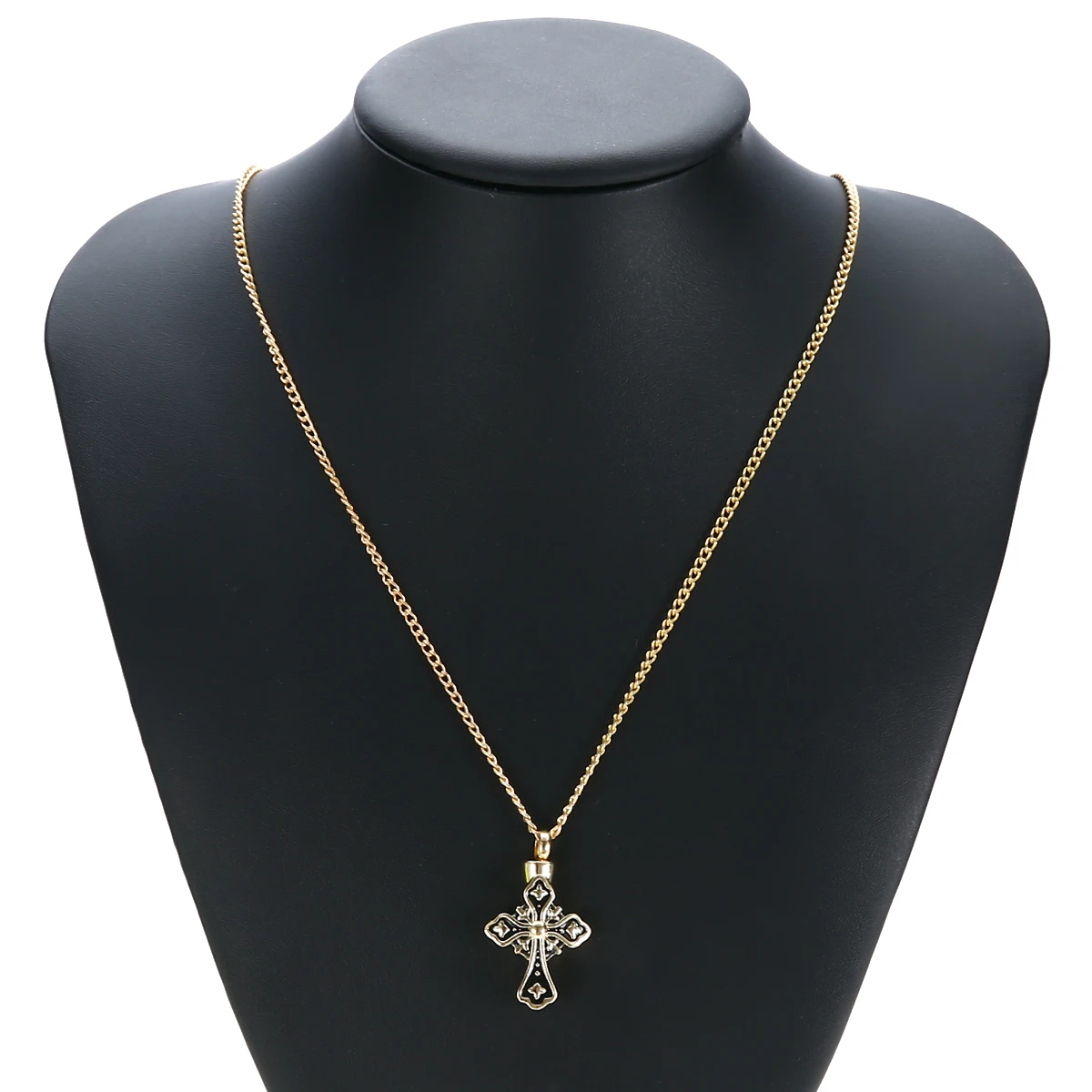 Shellhard Gold Color Urn Cremation Pendant Necklace Vintage Love Heart Ash Holder Mini Keepsake Necklaces Memorial Jewelry
