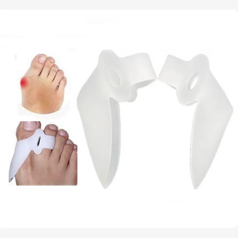 2Pair Foot Bones Silicone Toes Separator Bunion Corrector Big Toe Foot Care Pain Foot Hallux valgus Orthotics Corrective Insole