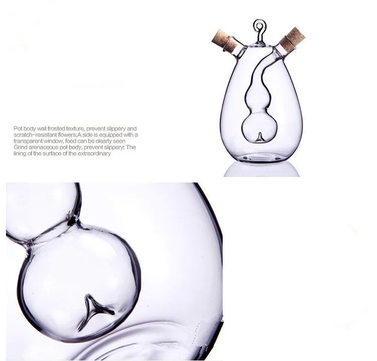 1PC 350ML Kitchen Seasoning Oil Bottle Green Glass Oiler oil Leak-proof Oil and Vinegar Sauce Bottle OK 0358