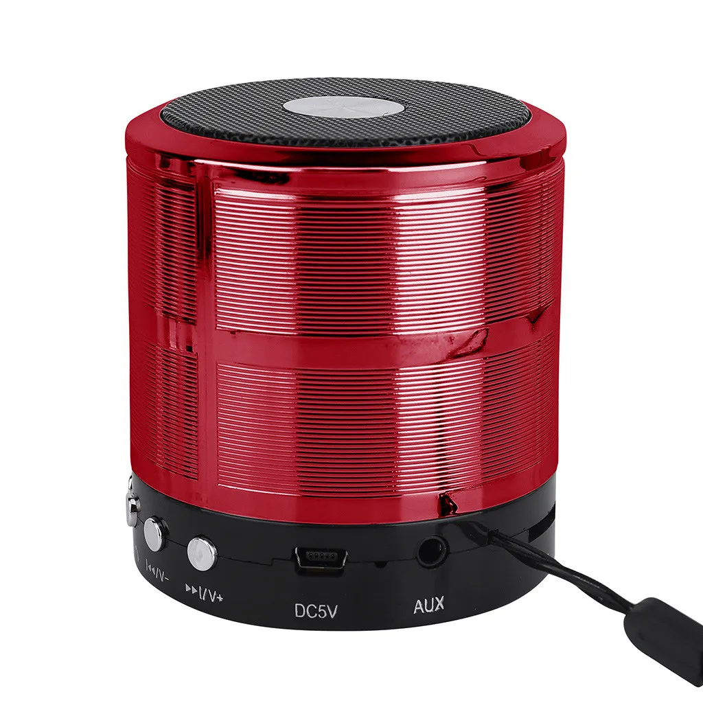 Мини портативный Bluetooth динамик беспроводной колонки бас звук стерео сабвуфер FM радио громкой связи TF карта USB MP3 плеер Z529 - Цвет: Red