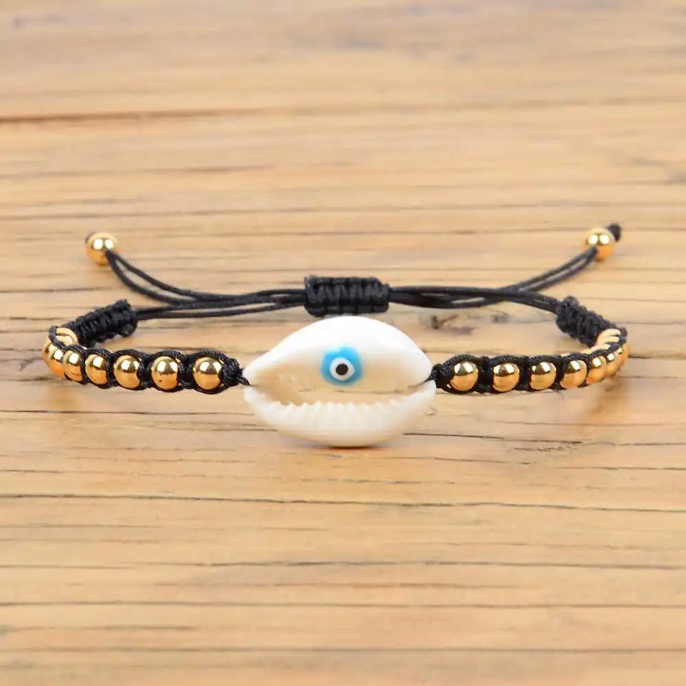 

Go2boho Evil Eye Bracelet Women Shell Bracelets Pulseras Mujer 2019 Summer Jewelry Turkish Evil Eye Bileklik Japan Plastic Beads