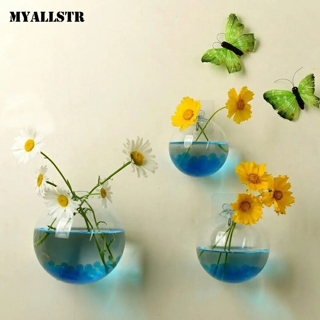 

Hanging Wall Flower Fish Terrarium Tank Plant 1 Hydroponic Glass Casual x Aquarium Bowl Vase Fish Transparent Decor Fashion