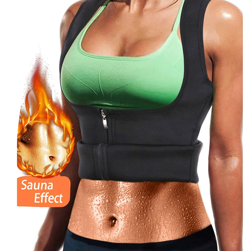 EXTREME Black Shapewear slimming thermo cami hot slim belt Neoprene body shaper Vest Sweat Sauna waist trainer corset Top *USPS*