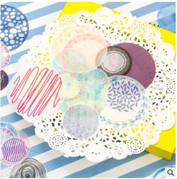 

8bags/LOT diurnal circle series Creative decoration DIY paper washi stickers
