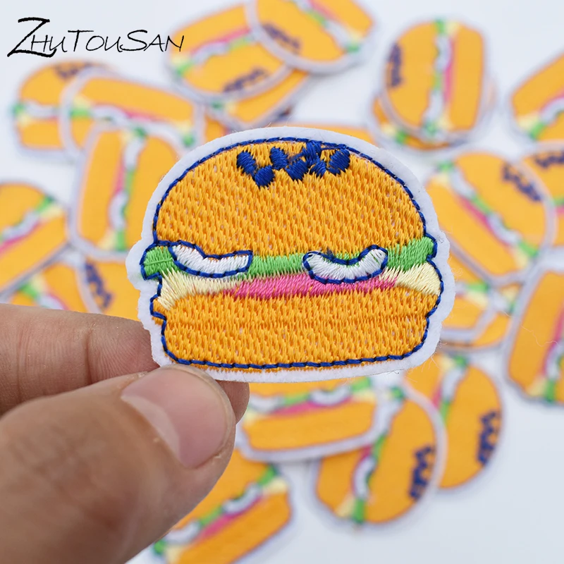 ZHUTOUSAN 2PCs Cartoon Food Patch For Children Clothing Iron On
