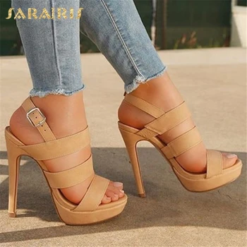 

Brand large Size 47 Sexy High Heels Women Shoes Sandals Quality Prom Lady Summer Party Super Heeled Gladiator Shoes Woman