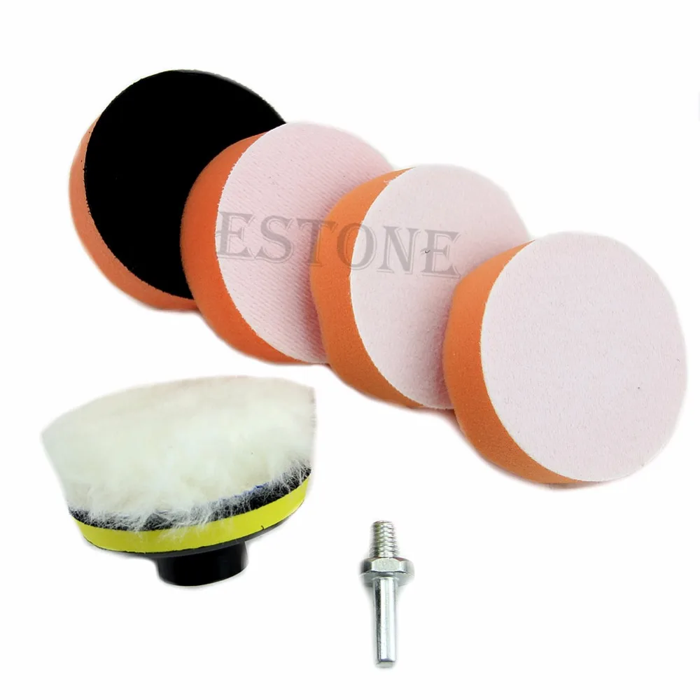 

2017 NEW 6pcs High Gross 75mm 3" Polishing Buffing Pad Kit for Car Polisher Buffer JUN05_20