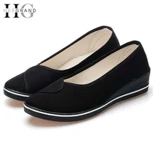 HEE GRAND Flat Women Work Shoes Slip On Wedge Platform Espadrilles Loafers Creepers Sapatos Femininos Zapatos Mujer XWD3268