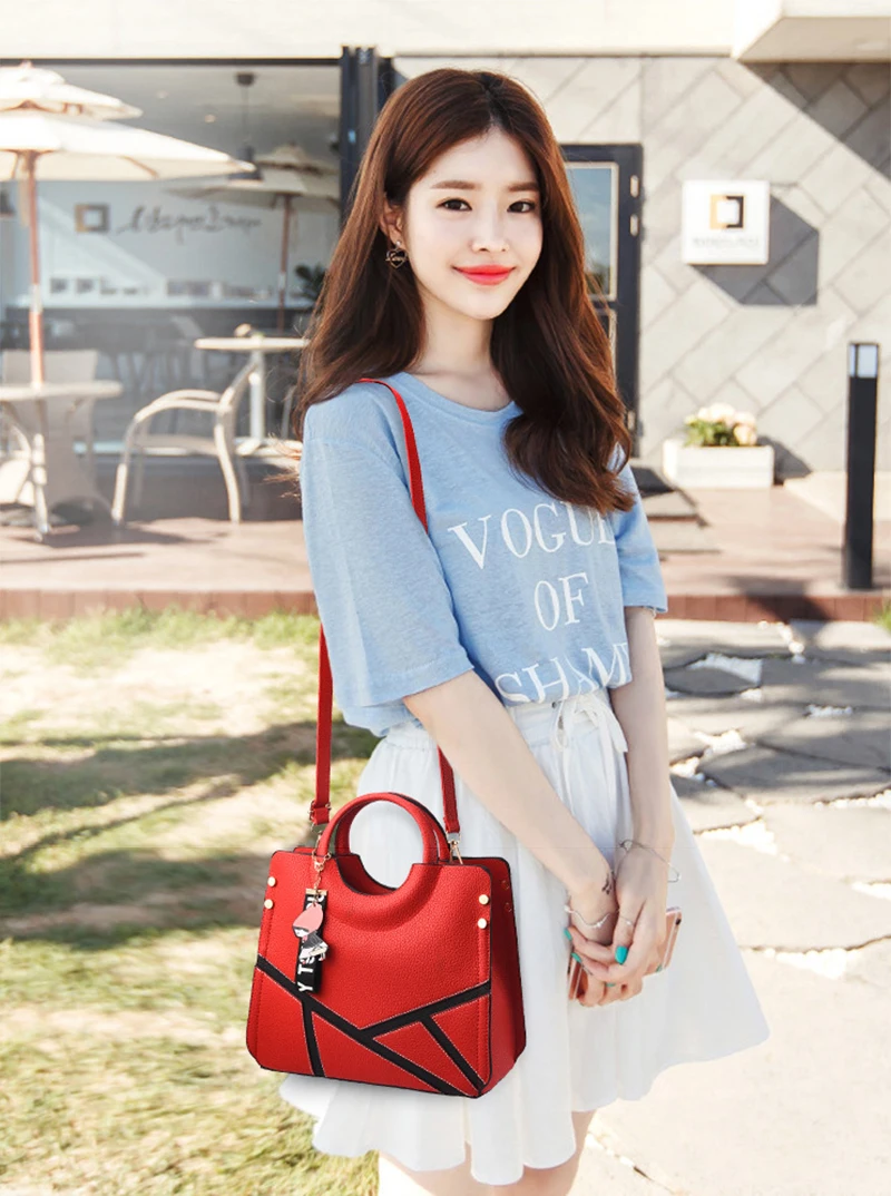 Women Patchwork Handbag Female Crossbody Shoulder Bags Designer INS Lady Messenger Tote Party Purse Top-Handle Sac A Main SS7263 (11)