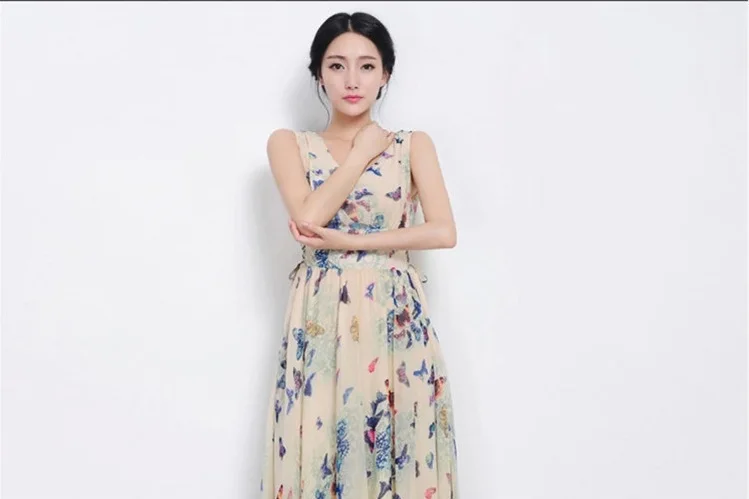 MSSNNG Sexy Women Summer Dress Maxi Long Chiffon Beach Dresses Loose Casual Butterfly Printed Dress Slim Brand Vestidos PlusSize XXXL (9)