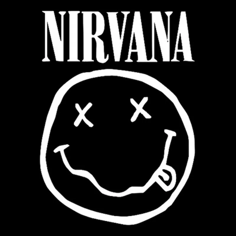 13 см* 17,9 см NIRVANA милый смайлик мультфильм автомобиль Стайлинг автомобиля стикер черный/серебристый S3-4660