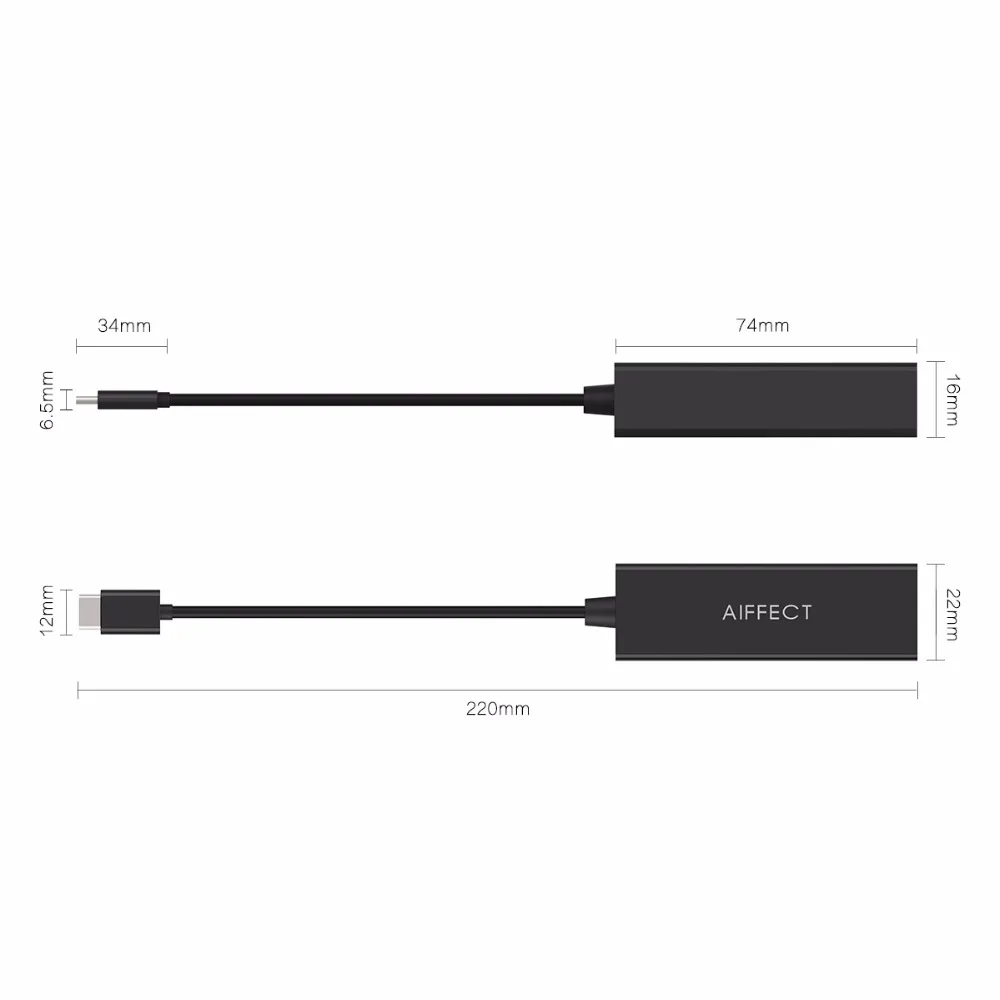AIFFECT Тип C до Gigabit Ethernet LAN RJ45 адаптер проводной сетевой высокоскоростная карта передачи данных для MacBook Chromebook NokiaN1