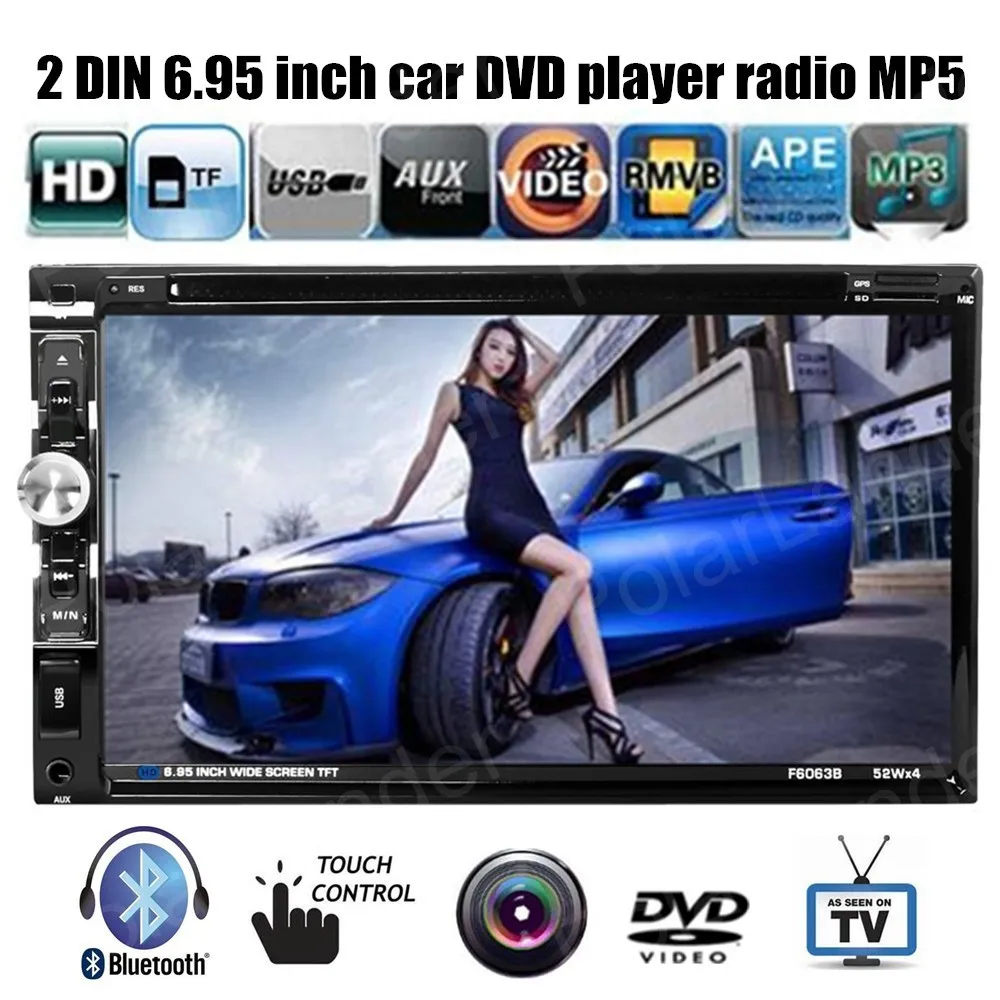 Авторадио 6 95 &quotдюймовый автомобильный 2 din MP4 MP5 плеер Вход AUX AV Руль управления