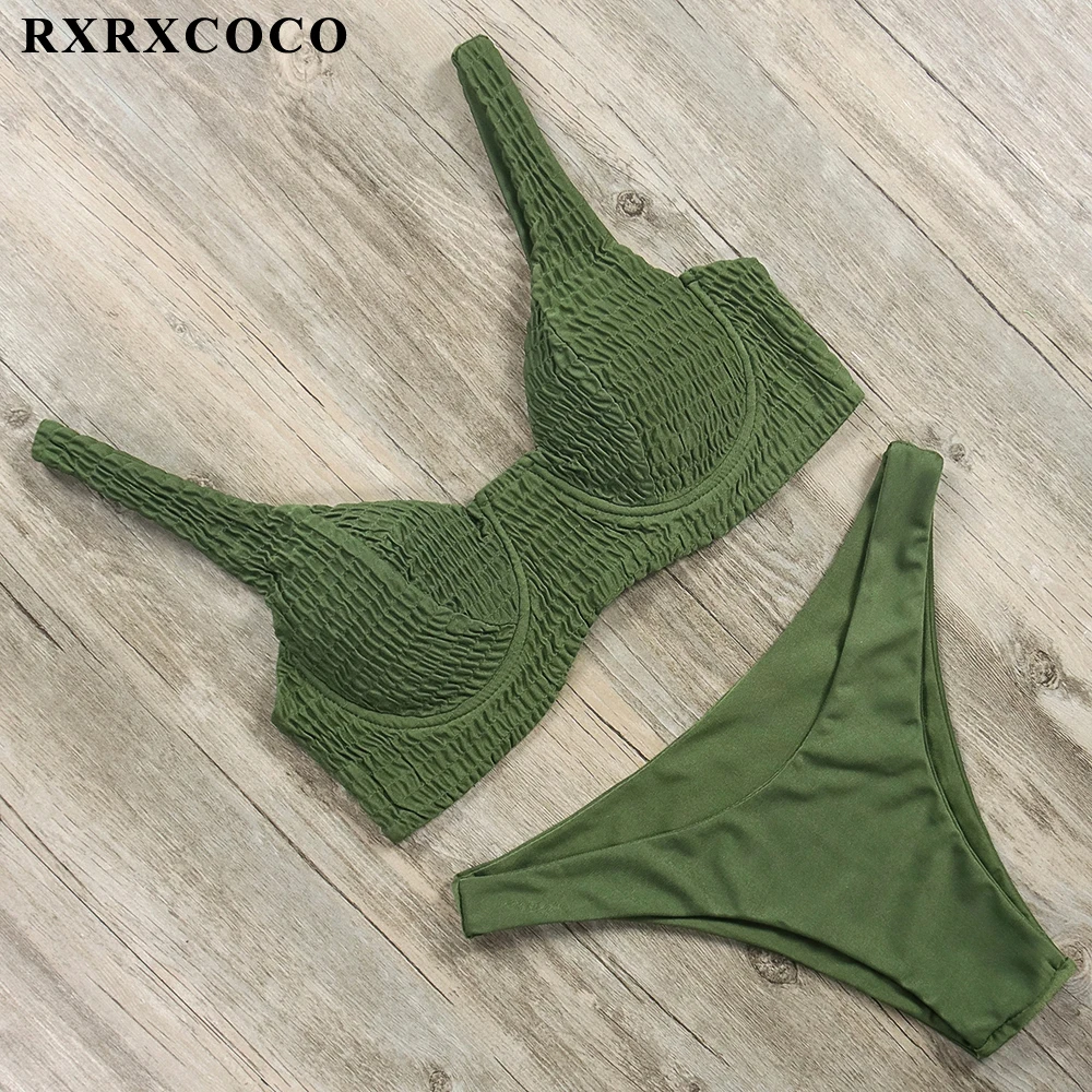 

RXRXCOCO Brand Bikini 2019 Newest Swimwear Women Bathing Suit Push Up Brazilian Biquinis Set Sexy Thong Bottom Swimsuits