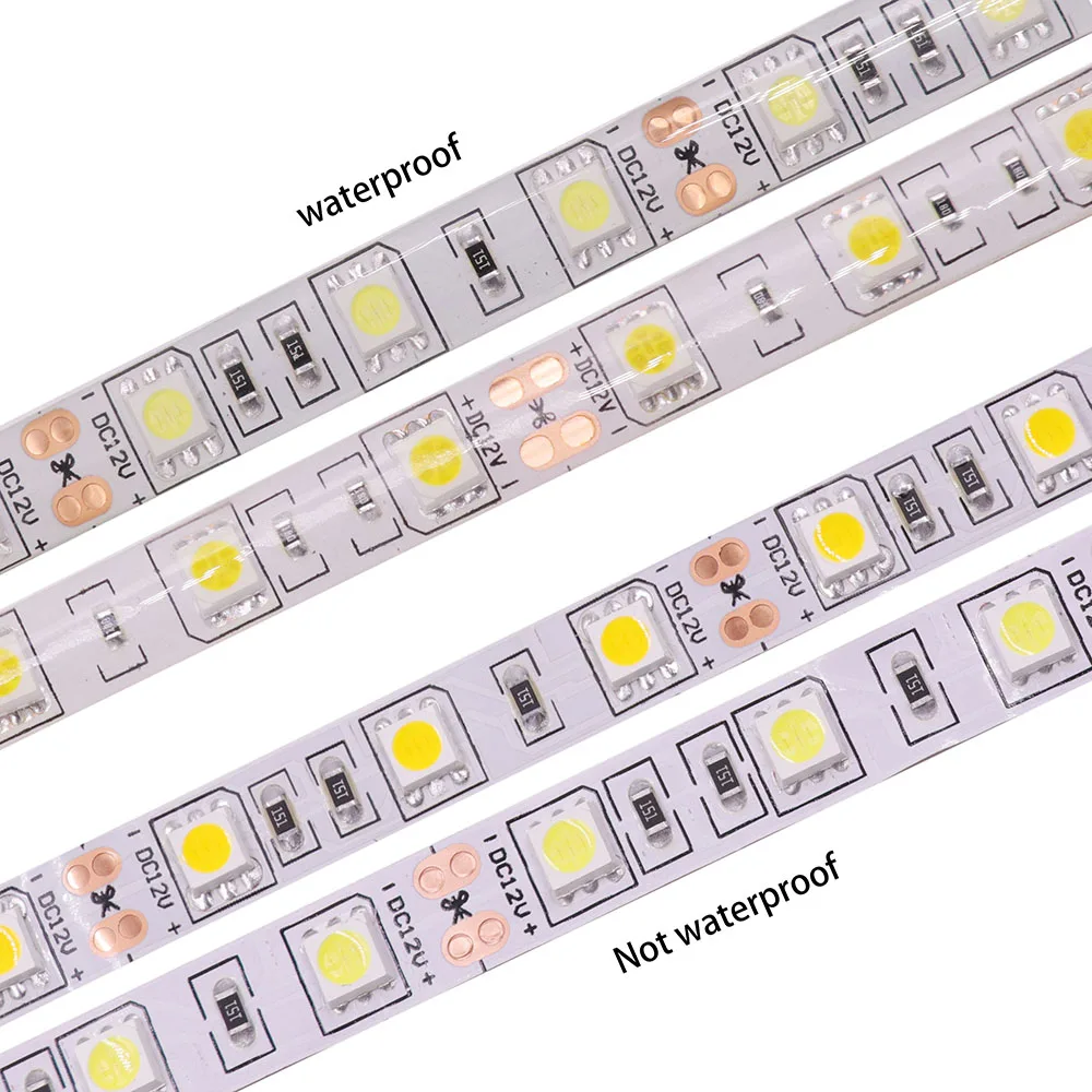 DC12V 5050 60leds/m Водонепроницаемый гибкие светодиодные полосы Дюралайт + 12 V 2A ЕС/AU/US/UK вилка с выключателем + 2PIN 10 мм DC разъем клип