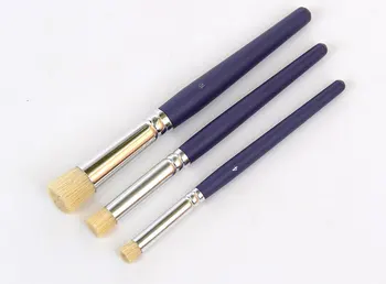 

3pcs/set hight quality Pebeo Bristles brush Fabric /Deco paint stencil brush handmade DIY pen stamp pen textile pigment