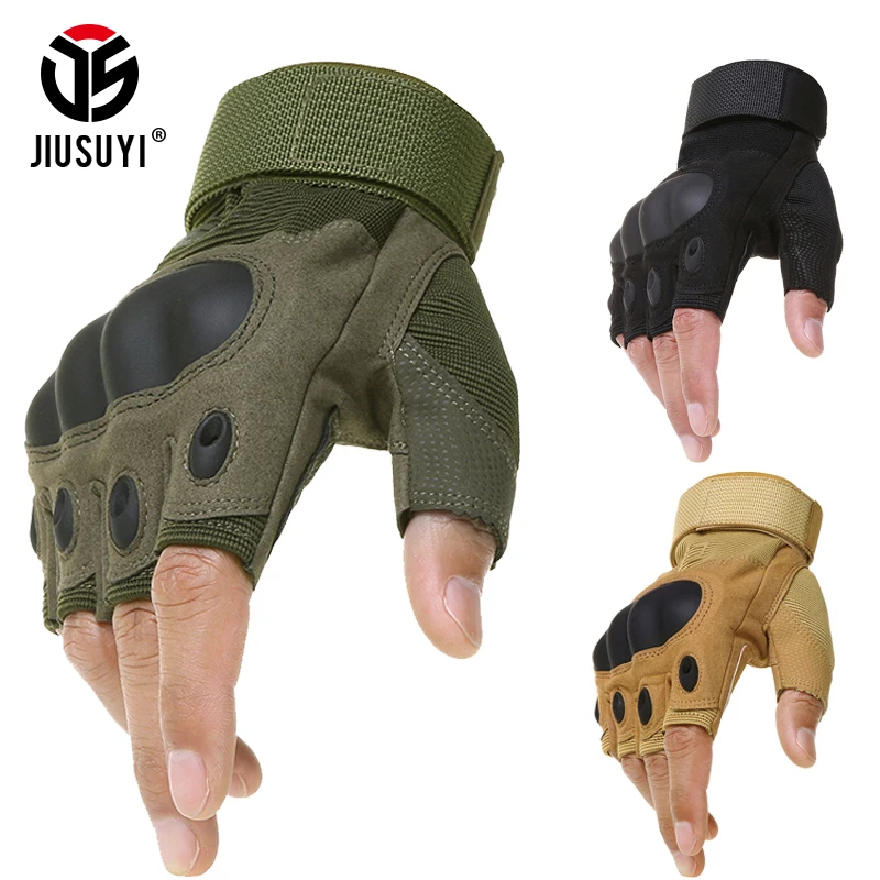 

Tactical Army Military Fingerless Glove CS Airsoft Shooting Paintball Combat Driving Hard Knuckle Half Finger Gloves Men Women