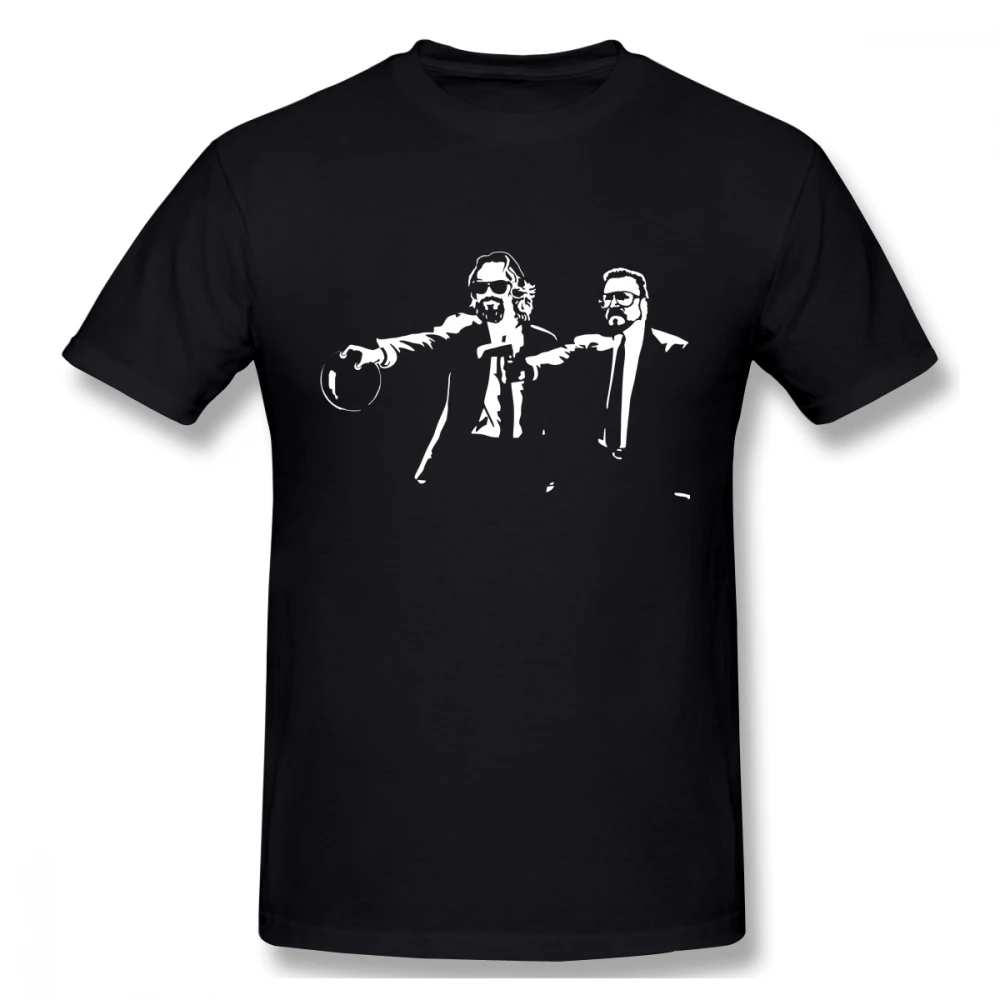 Big Lebowski Dude Abides Walter Pulp Fiction T Shirt Funny Unique Design Man's T-Shirt 100% Cotton Size Camiseta Top Tee |