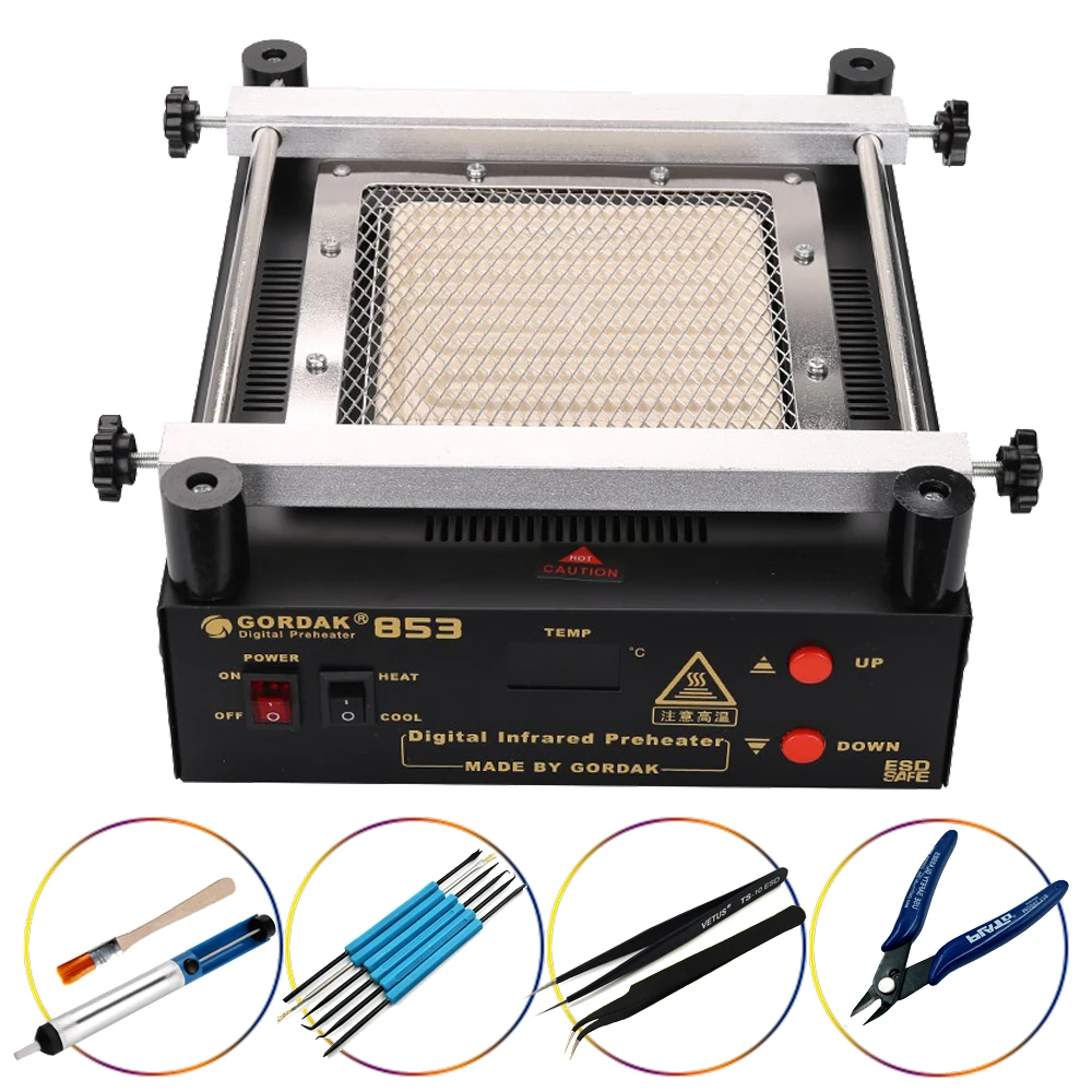 GORDAK 853 Infrared Environmental Protection Lead-free Preheating Platform BGA Heating Repair Station PCB Preheating Welder