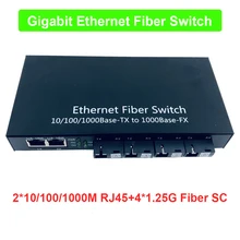 Промышленный гигабитный Ethernet коммутатор 4 порта 1,25G волокно и 2 RJ45 двунаправленный пассивный волоконно-оптический медиа конвертер плата PCB
