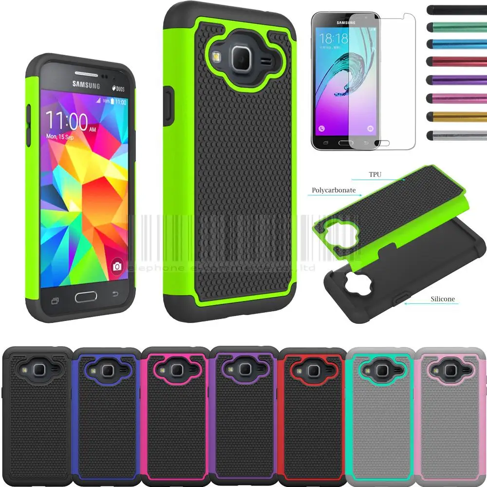 Phone Case For AT&T Samsung Galaxy Express Prime Dual Layer Rubber