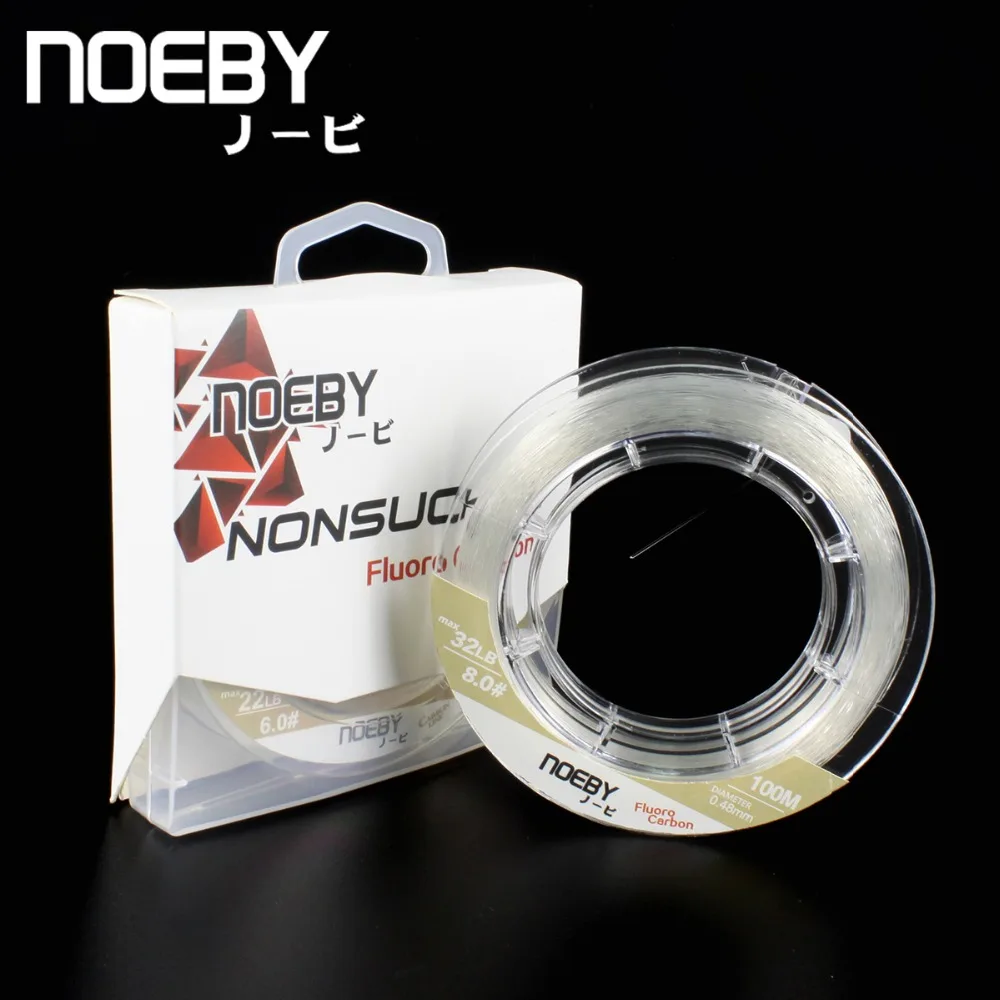 Noeby العلامة التجارية 100 متر اليابان الفلوري الكربون الصيد خط 6-32Lb حيدة الكارب زعيم سلك خط منخفضة التمدد