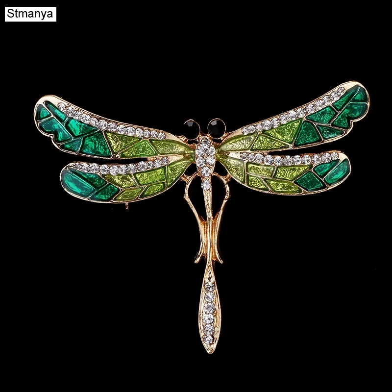 

New Dragonfly Brooch Shawl Scarf Buckle Pins High quality Alloy with Rhinestone Insect Brooch Gift Jewelry H1091