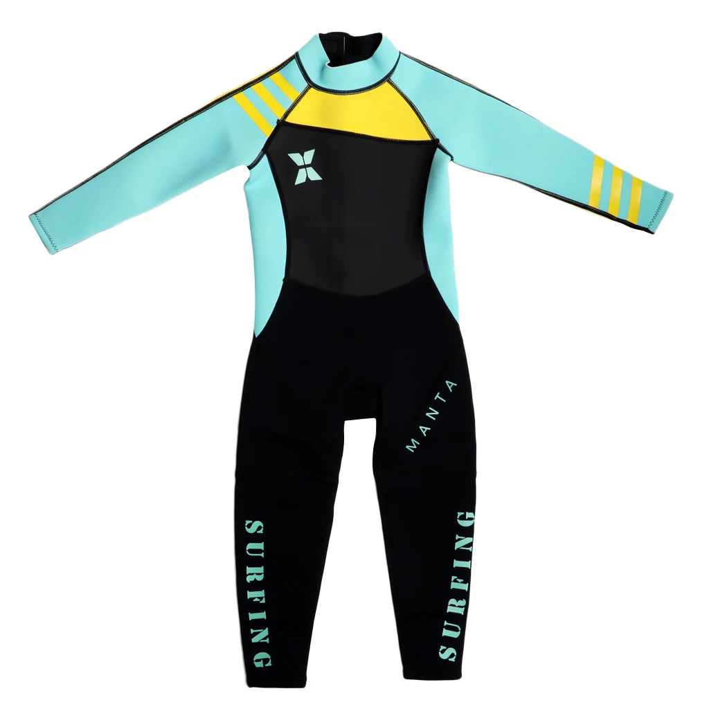 2.5mm Neoprene Surf Sports Swimming Wetsuit Full Body Swimwear UV Protection SPF 50+ for Girl Kids 3 Colors