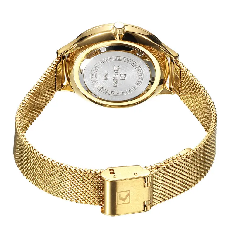 Женские модные повседневные кварцевые часы Curren брендовые роскошные золотые сетчатые браслет женские наручные часы женские часы Reloj