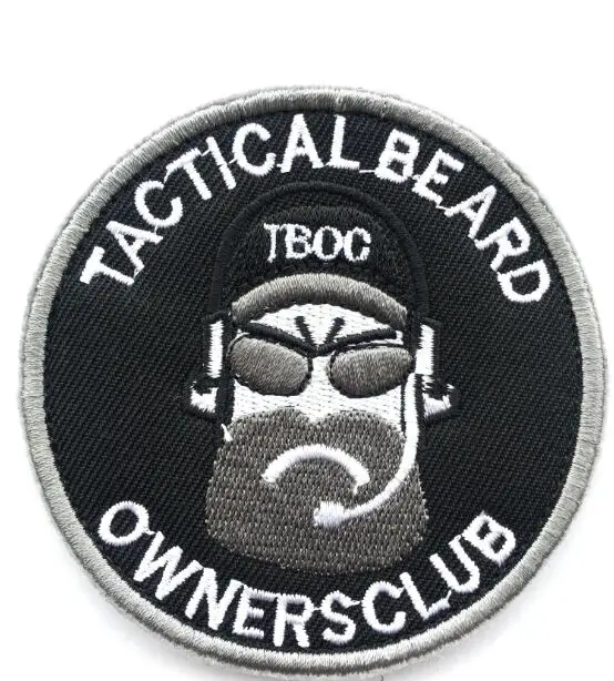Вышитые военные патчи тактическая борода владельцы клуб изысканно 3D нашивка значок патч значок аппликации