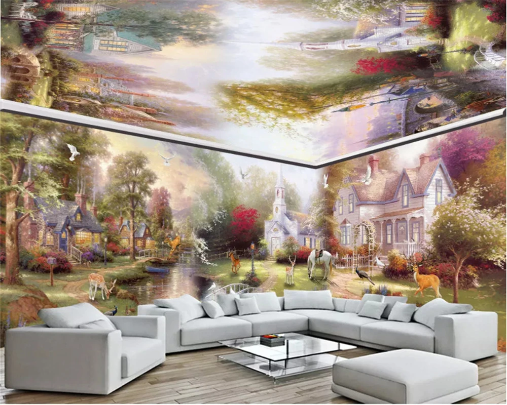 

beibehang 3d wallpaper Papel de parede custom large rural garden painting full house wallpaper background wallpaper home decor