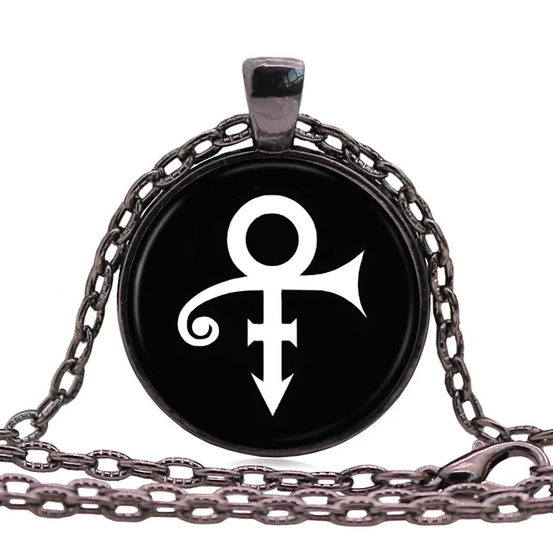 Mens necklace New Music Memorial Necklace Prince Rip Symbol Love Logo Hermaphrodite Necklace Artist Gothic Glasses Pendant Necklaces Gift