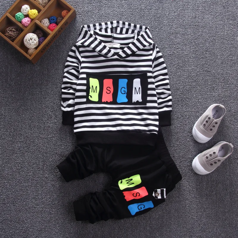 

Heat! 2016 New Autumn Baby Boys and Girls Suit 100% Cotton T-shirt + Pants 2pcs/sets of Children's Clothing Brand Free Shipping