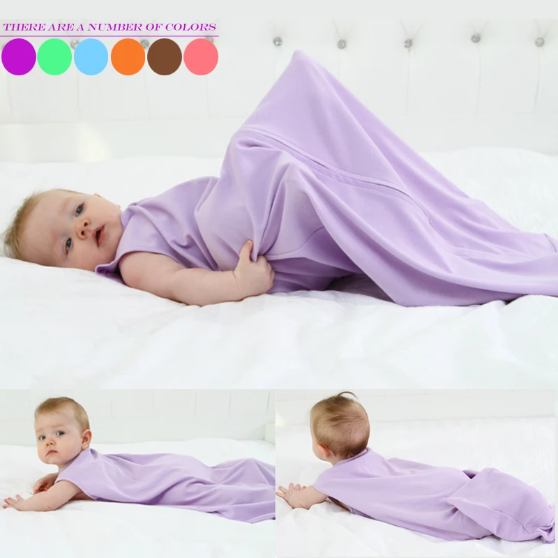 Baby Vest Sleeping Bag Summer Cotton Knitted Cloth Sleepsacks Anti