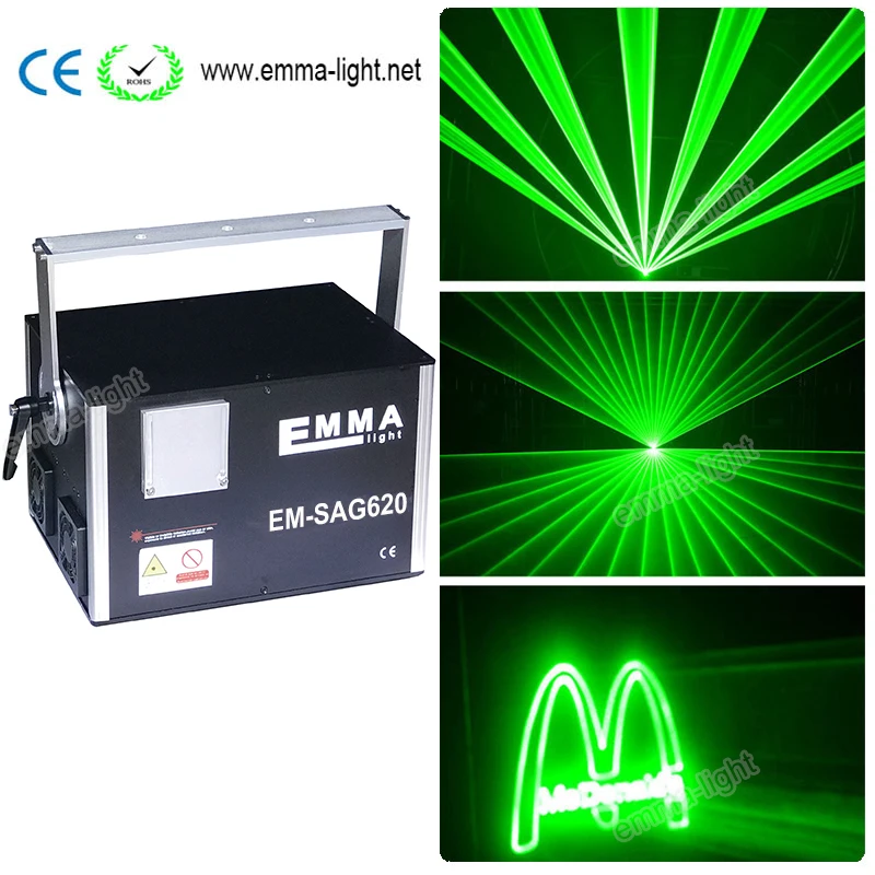 

New 2000mw Green DMX512 ILDA American stage DJ club stage Laser lighting 2W