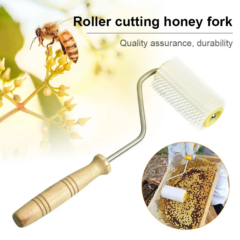 

Convenient Plastic White Needle Roller Honey Extracting Tool 32cm Uncapping Fork @LS MA18