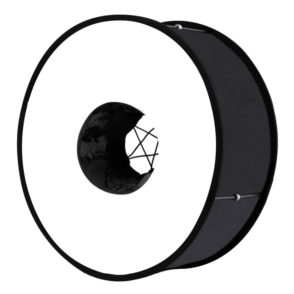 Puluz 45Cm Ring Softbox Speedlight Ronde Stijl Flitslicht Fotografie Shoot Softbox Opvouwbare Zachte Flitslicht Diffuser